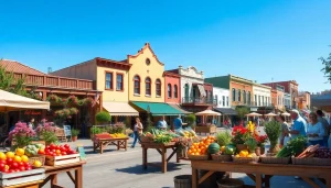 Explore the vibrant farmer's market in Clarksburg, CA, filled with fresh produce and local crafts.