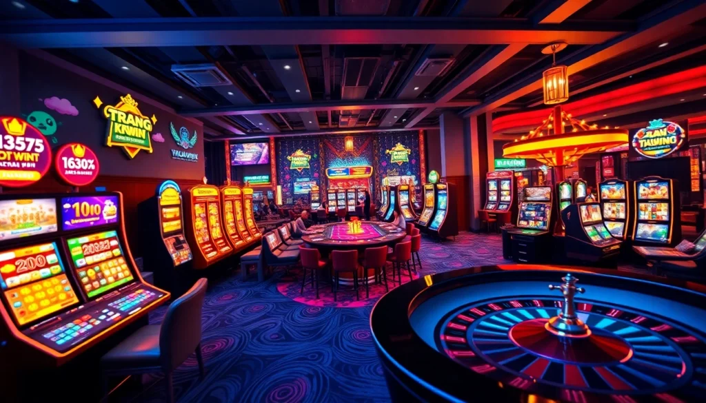 Experience the excitement of TRANG CHỦ KKWIN in a vibrant, luxurious online casino setting.