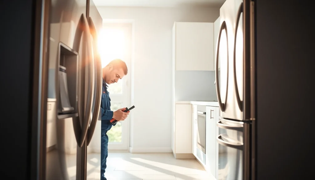 Technician performing appliance repair in Ottawa, highlighting quality service.