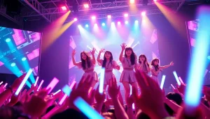 Engaging BLACKPINK news image showcasing an electrifying concert performance with vivid lights and fans.