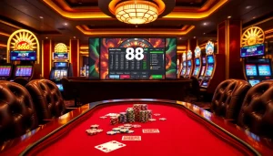 Experience the excitement of online gambling with 88i at a luxury casino setting.