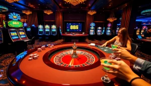 Experience thrilling roulette and vibrant slot machines at 88i casino.