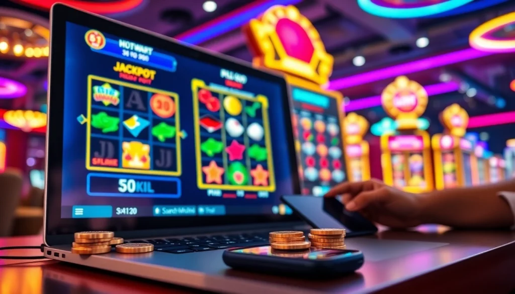 Menampilkan gameplay slot depo 1k di antarmuka digital yang canggih untuk pengalaman judi yang menarik.