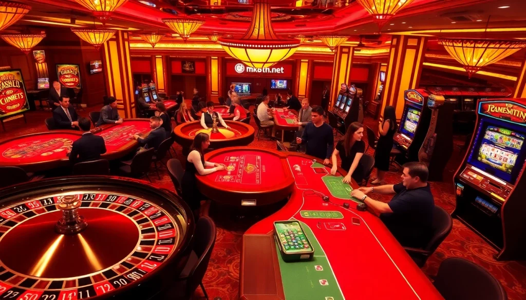 Experience thrilling gameplay at mk8th.net with vibrant casino tables and excited gamblers.