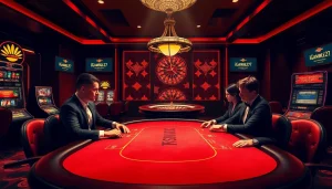 Experience the thrill of gambling at iGamble247 with vibrant casino visuals and poker action.