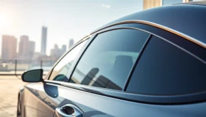 Showcase of window tint near me on a stylish car, highlighting clarity and premium service.