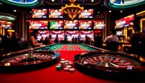 LUCK8 casino gaming experience with exciting roulette and poker action.