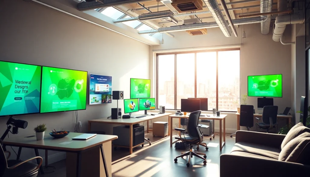 Showcasing web design essex for small business in a creative studio environment.