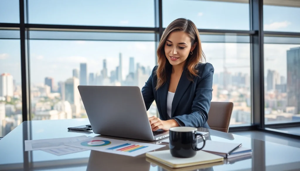 Analyzing competitive intelligence faqs with data graphs on a business desk.