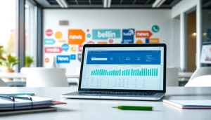 Engaging press release distribution strategy showcased in a modern office environment.